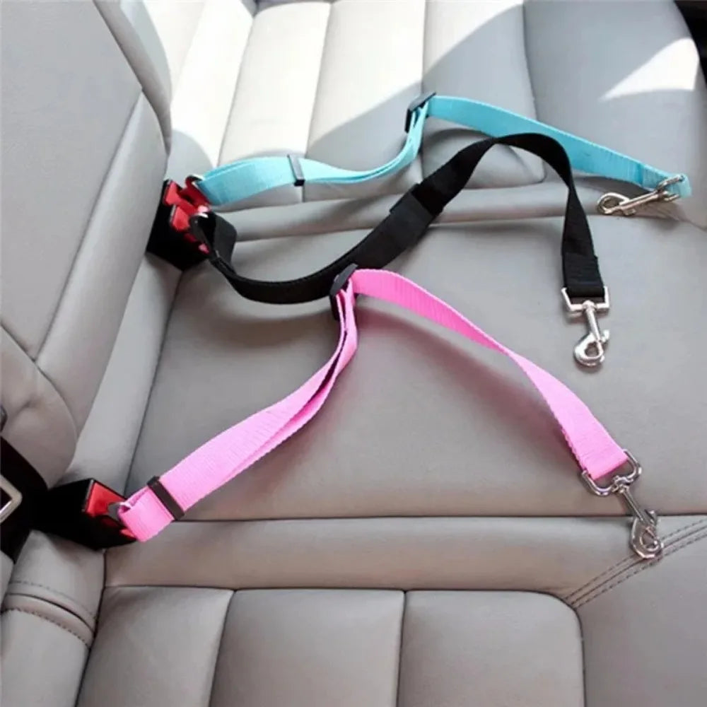 Adjustable Pet Car Seat Belt & Harness Clip
