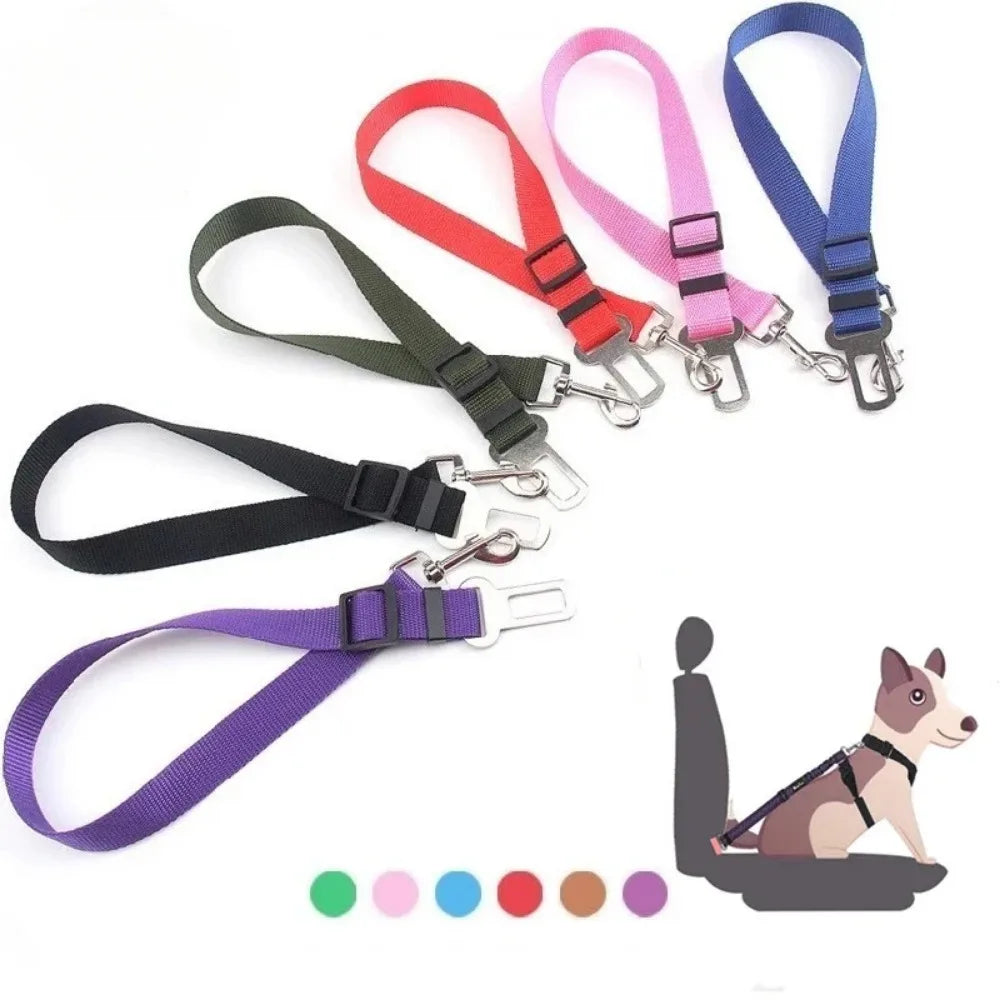 Adjustable Pet Car Seat Belt & Harness Clip